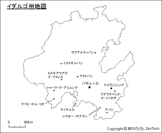 イダルゴ州地図