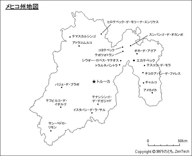 メヒコ州地図