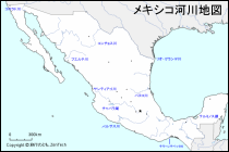メキシコ河川地図
