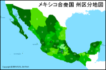 メキシコ州区分地図