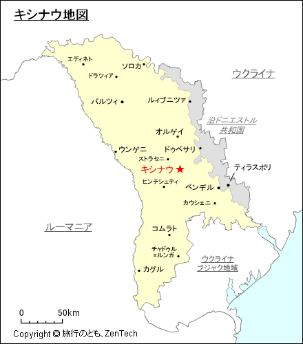 キシナウ地図