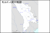 モルドバ河川地図