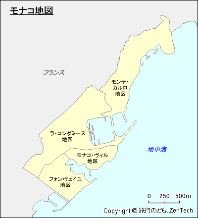 モナコ 地区区分 地図