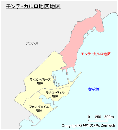 モンテ・カルロ地区地図