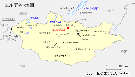 エルデネト地図