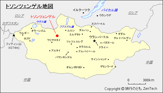 トソンツェンゲル地図