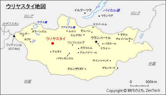 ウリヤスタイ地図