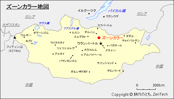 ズーンカラー地図