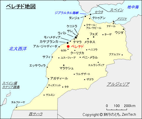 ベレチド地図