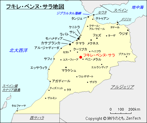 フキレ・ベンヌ・サラ地図