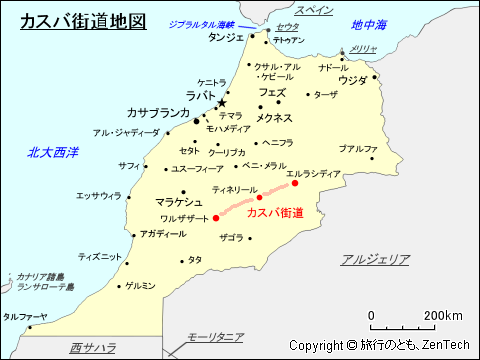 カスバ街道地図