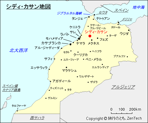 シディ・カサン地図