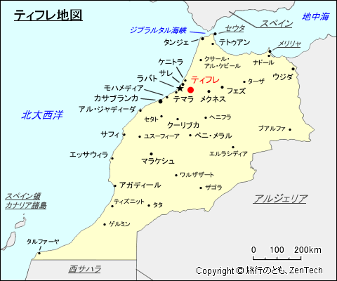 ティフレ地図