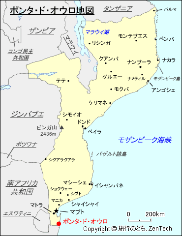 ポンタ・ド・オウロ地図