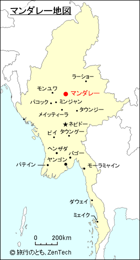 マンダレー地図