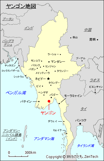 ヤンゴン地図