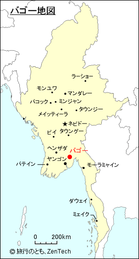 バゴー地図