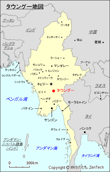 タウングー地図