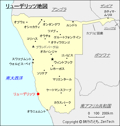 リューデリッツ地図