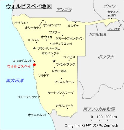 ウォルビスベイ地図