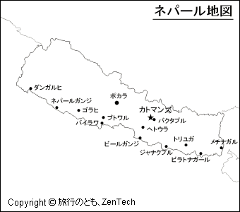 ネパール地図