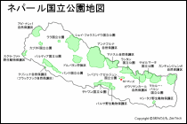 ネパール国立公園地図