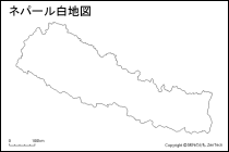 ネパール白地図