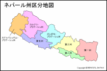 ネパール州区分地図
