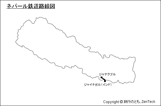 ネパール鉄道路線図 ネパール鉄道路線図