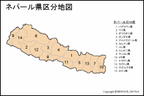 ネパール県区分地図