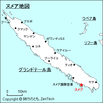 ヌメア地図