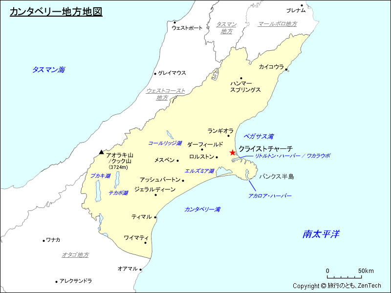 カンタベリー地方地図