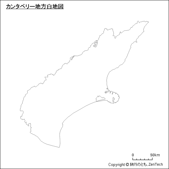 カンタベリー地方白地図