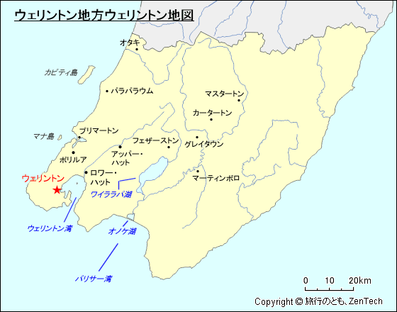 ウェリントン地方ウェリントン地図