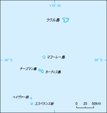 ケルマディック諸島地図 ケルマディック諸島地図
