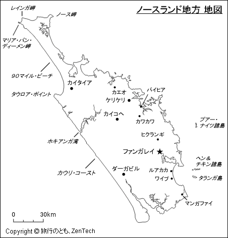 ノースランド地方地図