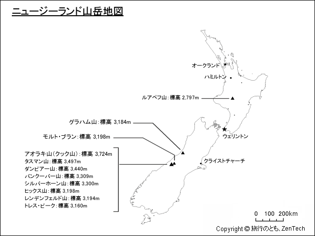 ニュージーランドの山 旅行のとも Zentech