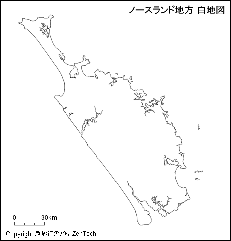 ノースランド地方白地図