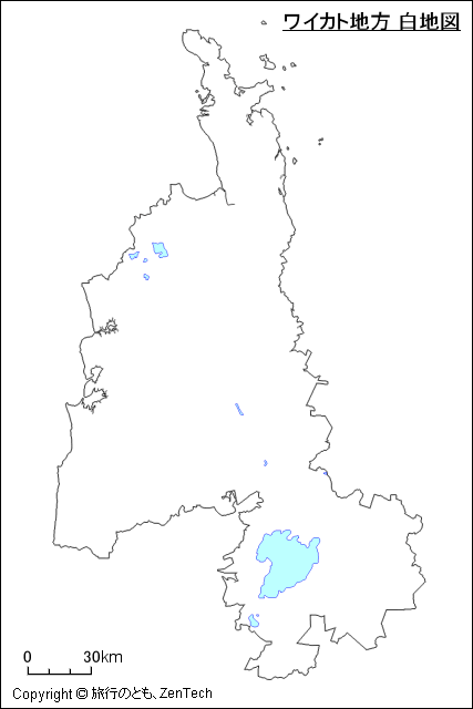 ワイカト地方白地図