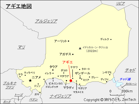 アギエ地図