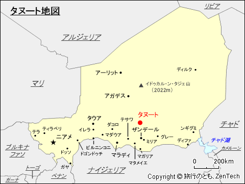 タヌート地図