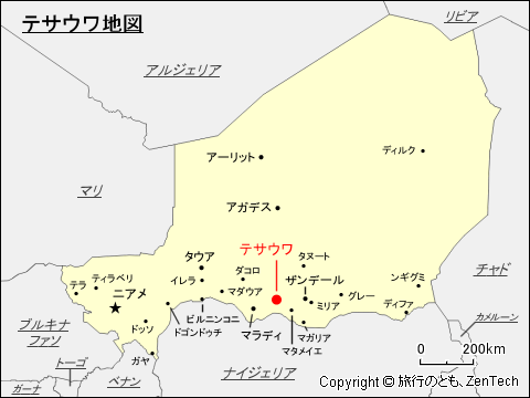 テサウワ地図