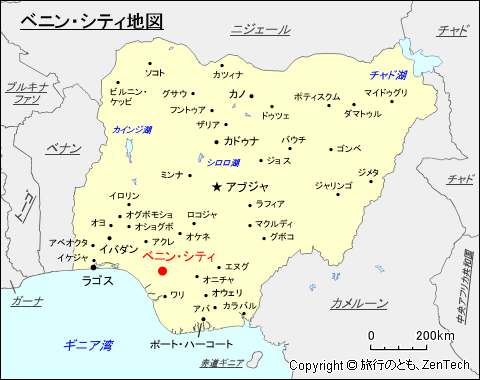 ベニン・シティ地図