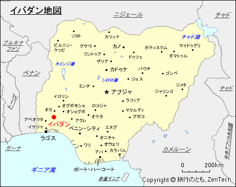 イバダン地図