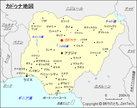 カドゥナ地図