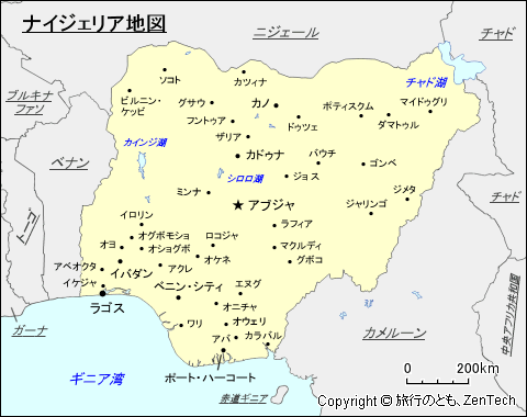 ナイジェリア地図