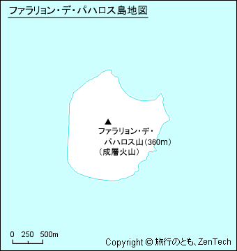 ファラリョン・デ・パハロス島地図 ファラリョン・デ・パハロス島地図