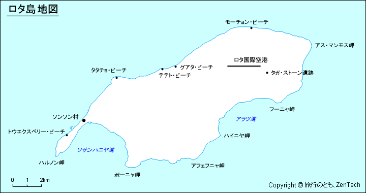 ロタ島地図