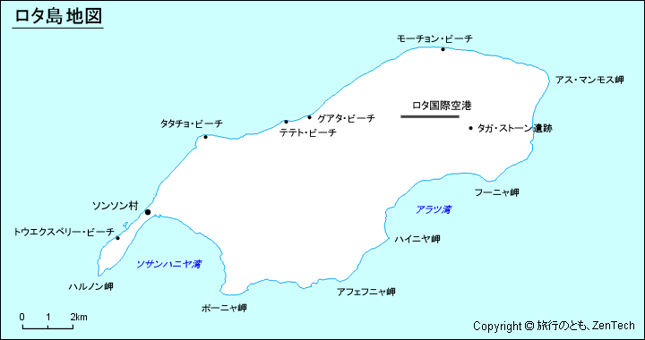 ロタ島地図 ロタ島地図