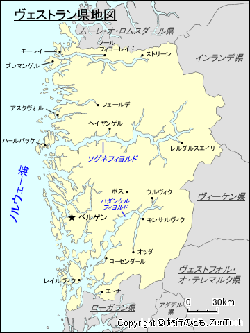 ヴェストラン県地図